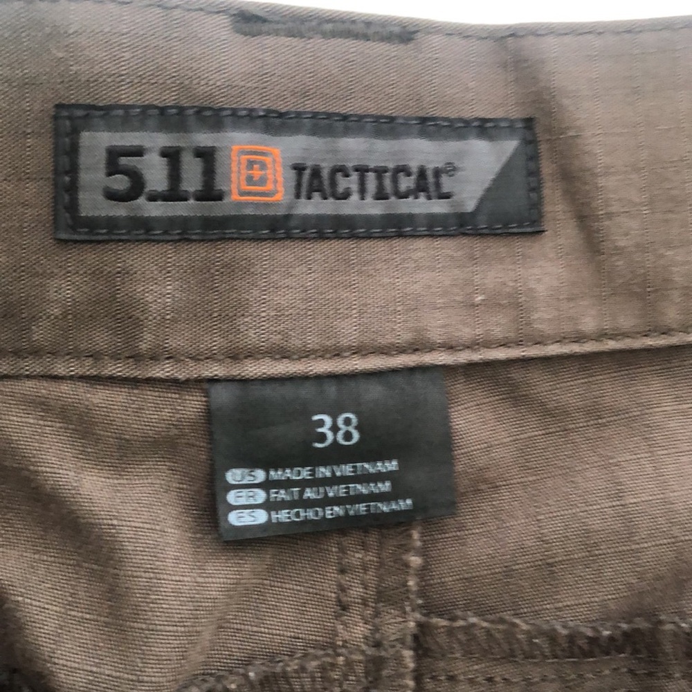 5.11 Tactical Men’s Cargo Shorts - Olive Green and Brown - Picture 7 of 13